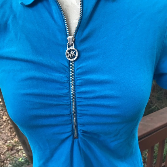 Michael Kors Pullover Top w/Front Half-Zip - Picture 3 of 8